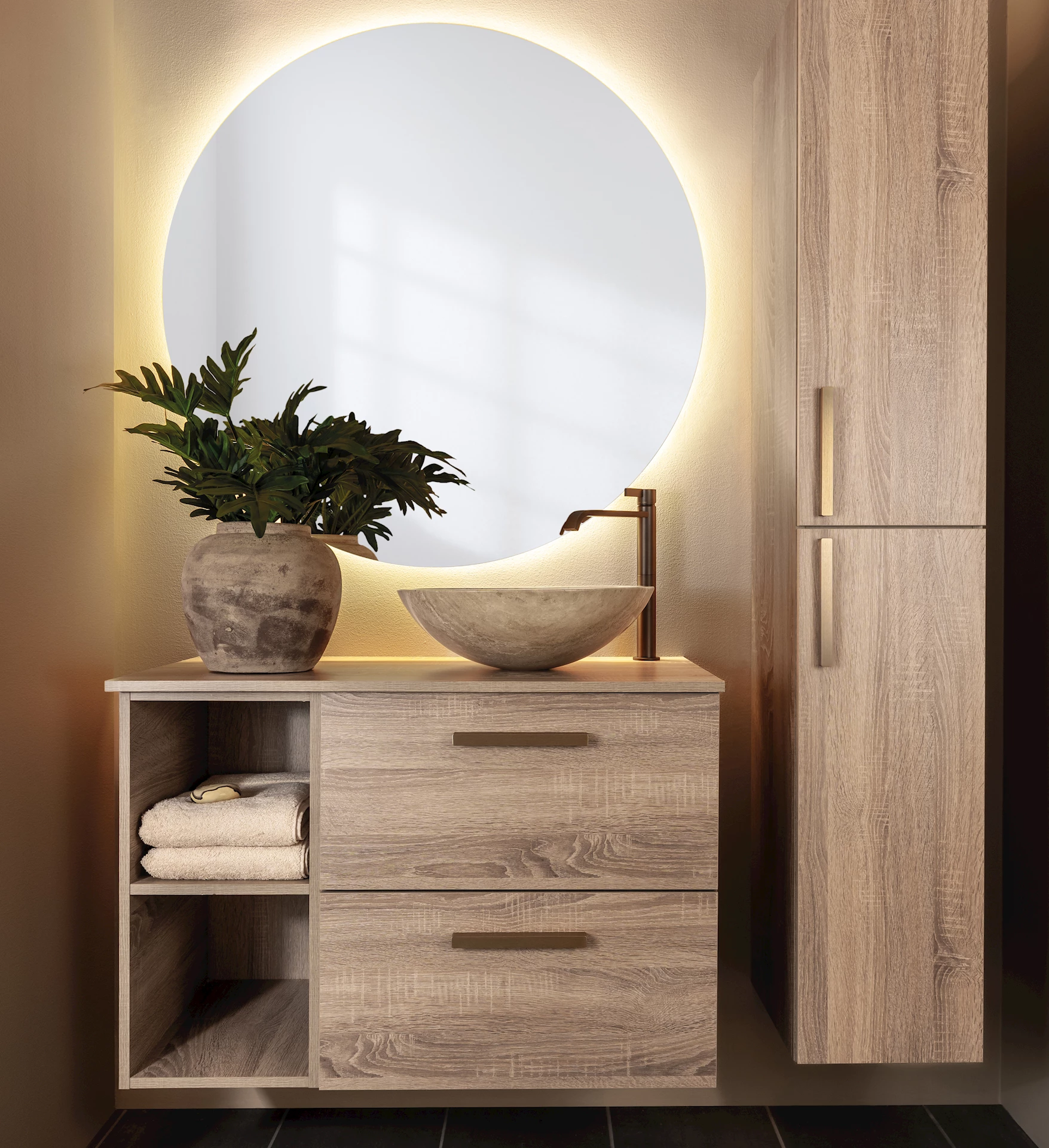 VB2023024H - Variant46 91 m/høyskap Eik struktur - 